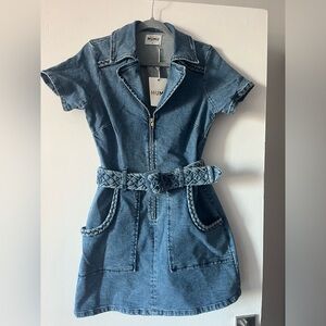 NWT Show Me Your MuMu Jean Mini Dress